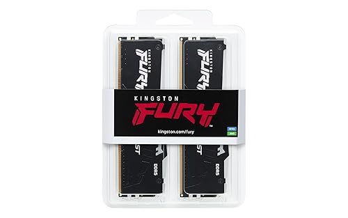 Kingston Fury Beast RGB 128GB (2x64GB) 5600MT/s DDR5 CL36 Desktop Memory | AMD Expo | Plug N Play | Kit of 2 | KF556C36BBEAK2-128