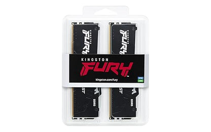 Kingston Fury Beast RGB 128GB (2x64GB) 5600MT/s DDR5 CL36 Desktop Memory | AMD Expo | Plug N Play | Kit of 2 | KF556C36BBEAK2-128