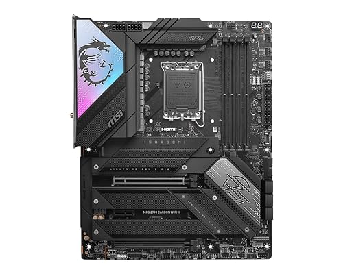 MSI MPG Z790 Carbon WiFi II Gaming Motherboard (Supports 12th/13th/14th Gen Intel Processors, LGA 1700, DDR5, PCIe 5.0, M.2, 2.5Gbps LAN, USB 3.2 Gen2, Wi-Fi 7, ATX)