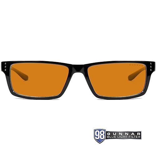 Gunnar Unisex's Amber Max Blue Light Blocking Computer Glasses 57 mm Onyx