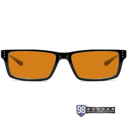 Gunnar Unisex's Amber Max Blue Light Blocking Computer Glasses 57 mm Onyx