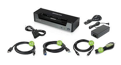 IOGEAR 3-Port 4K USB-C and DisplayPort KVMP Switch with Power Delivery - GCS1953