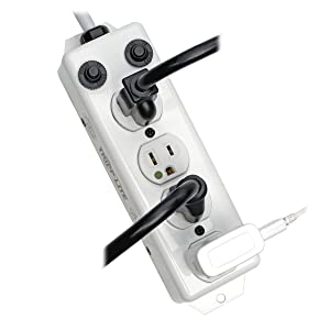 Tripp Lite Medical-Grade Power Strip, 4 15A Hospital-Grade Outlets, 2ft. Cord, UL 1363A (PS-402-HG-OEM),White