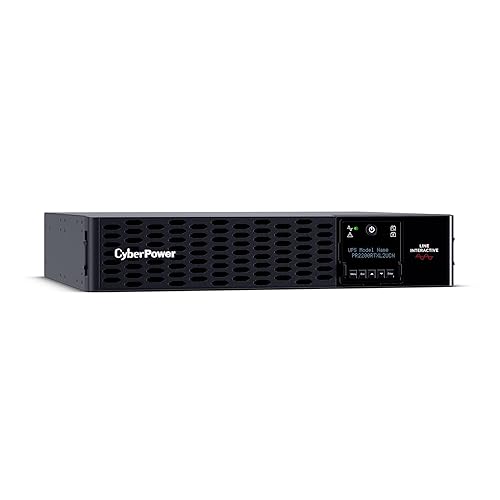 CyberPower PR2200RTXL2UCN Smart App Sinewave UPS System, 2200VA/2200W, 8 Outlets, 2U Rack/Tower, RMCARD205 Pre-Installed, Cloud Monitoring, EBM Option