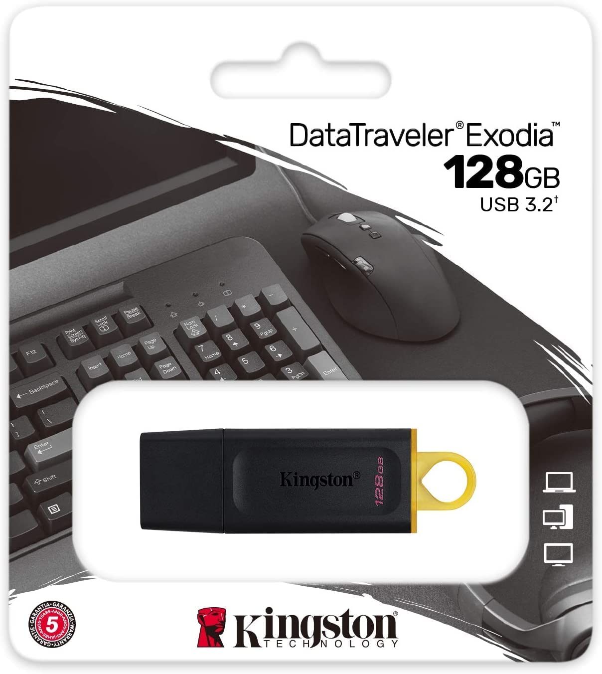 Kingston DataTraveler Exodia 128GB USB 3.2 Flash Drive (DTX/128GBCR)
