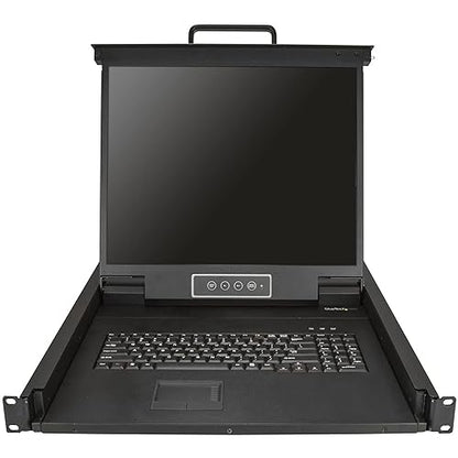 StarTech.com Rackmount KVM Console - 1U - 19in Display - Single Port KVM - Rack Mount Monitor - Rackmount LCD Monitor - Rackmount Console (RKCONS1901) Console 1.70 (43.18 mm) x 19 (482.60 mm) x 21 (533.40 mm)