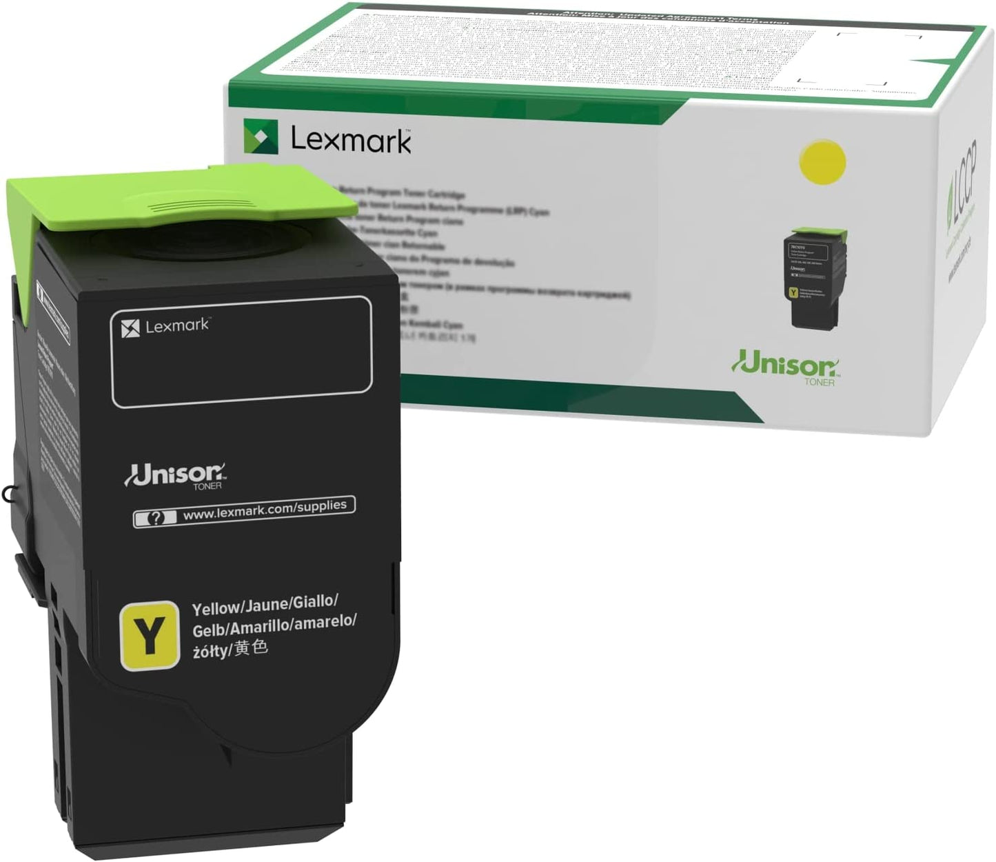 Lexmark 78C10Y0 Return Program Cartridge Toner, Standard, Yellow