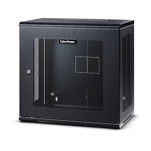 CyberPower Carbon CR12U61003 9U Wall Mount Rack Enclosure, Black