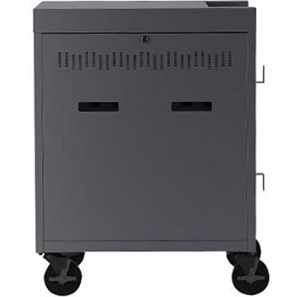 Bretford CUBE Cart 36, AC Charging, Charcoal Paint - 2 Shelf - 4 Casters - Polypropylene, Steel - 30" Width x 26.50" Depth x 37.50" Height - Charcoal - For 36 Devices