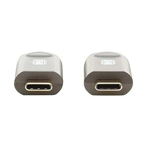 Tripp Lite USB-C Fiber (10 Gbps) Data Cable, USB 3.2 Active Optical Cable, Male to Male, Black, Plenum-Rated for in Wall & Ceiling Installations, 49 Feet / 15 Meters, 3-Year Warranty (U420F-15M-D3)
