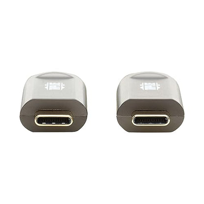Tripp Lite USB-C Fiber (10 Gbps) Data Cable, USB 3.2 Active Optical Cable, Male to Male, Black, Plenum-Rated for in Wall & Ceiling Installations, 49 Feet / 15 Meters, 3-Year Warranty (U420F-15M-D3)