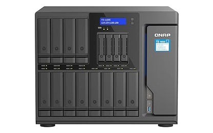 QNAP TS-1655-8G-US 16 Bay high Performance and high-Capacity Hybrid NAS with Intel® Atom® 8-core Processor, Dual 2.5GbE and Long-Term Availability