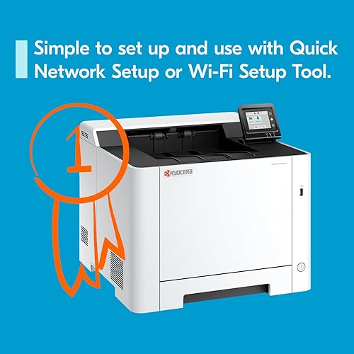KYOCERA ECOSYS PA2600cwx Color Laser Printer, 27 ppm, 1200 dpi, Wi-Fi Direct, 1GB Memory, 2.7 inch Color Touch Screen Control Panel 27 ppm color Printer