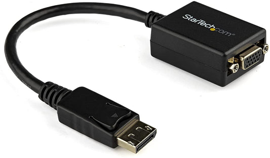 StarTech.com DisplayPort to VGA Adapter - Active DP to VGA Converter - 1080p Video - DisplayPort Certified - DP/DP++ Source to VGA Monitor Cable Adapter Dongle - Latching DP Connector (DP2VGA2) 8 inches