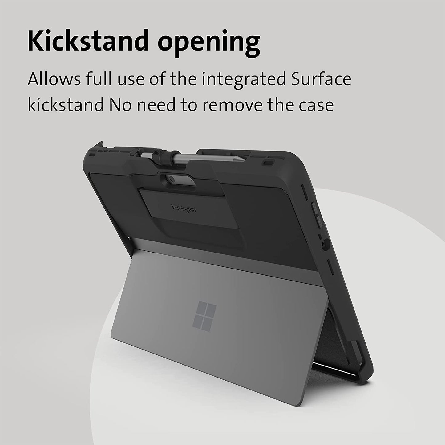 Kensington Surface Pro 8 Rugged Case - Blackbelt Rugged Case with Shoulder Strap - Black (K97580WW) Surface Pro 8 Black