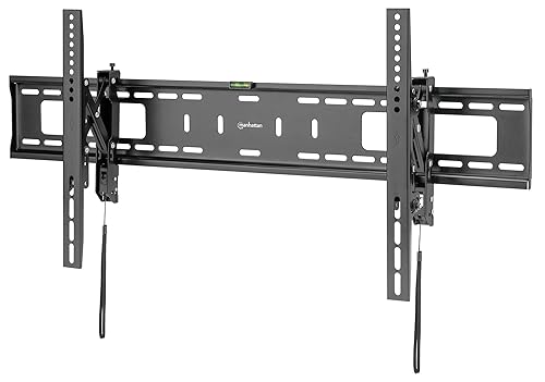 MANHATTAN Lockable Anti Theft Tilt TV Wall Mount, Locking Bar Security Wall Mount with Extension, fits 43" to 90" Flat Screen LCD LED Plasma TVs, up to 165 lbs - 461863