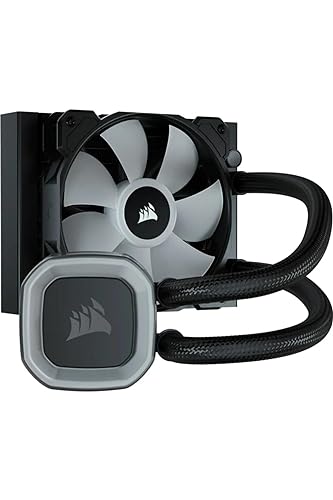 Corsair H55 RGB Liquid CPU Cooler - 120mm AIO - SP120 RGB Elite Fan - Fits Intel LGA 1200/115X/2066, AMD AM4 - Motherboard ARGB Adapter Included - Black