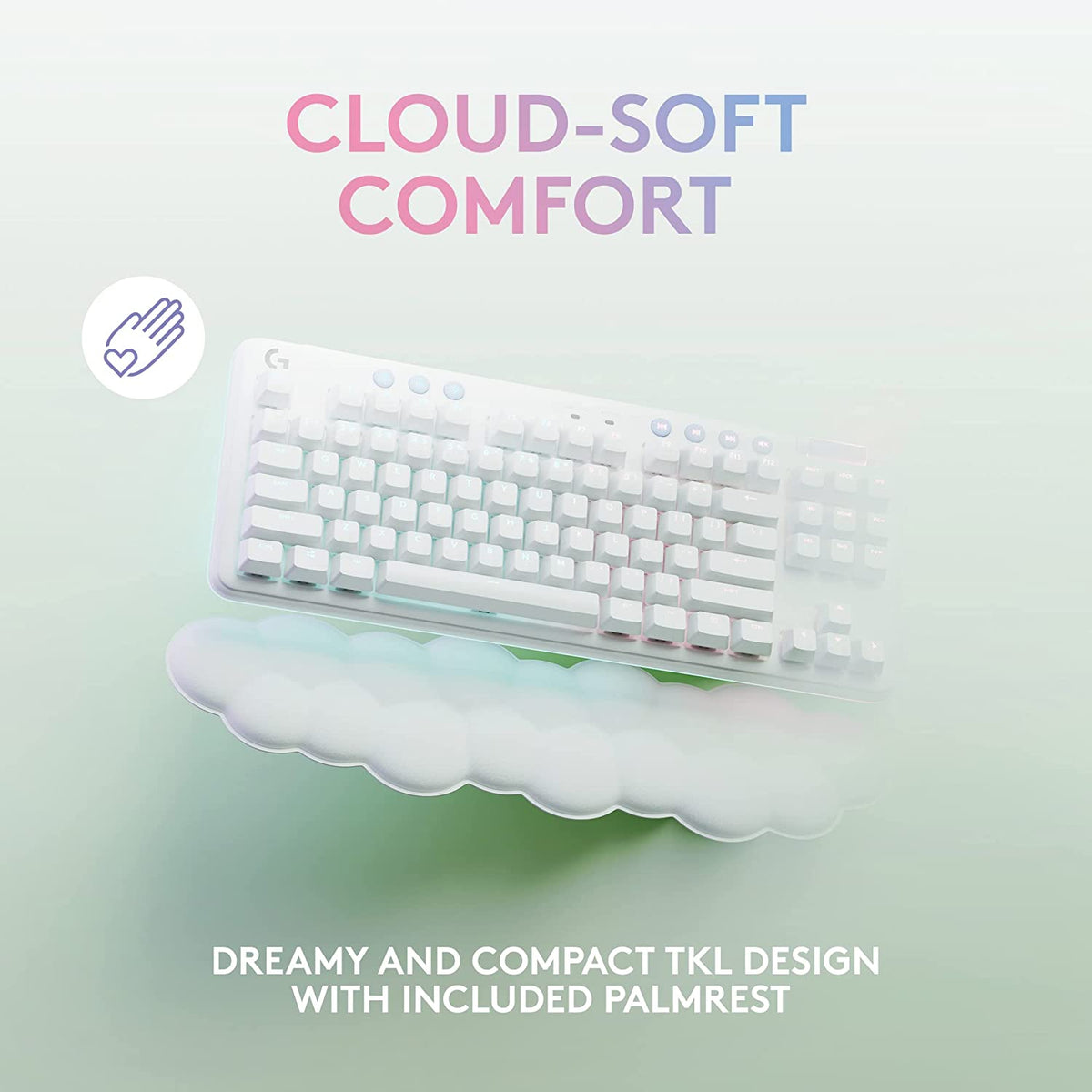 Logitech G Wireless Gaming Combo, G715 Keyboard and G705 Mouse, Customizable LIGHTSYNC RGB Lighting, Lightspeed Wireless, Bluetooth, PC/Mac/Laptop - with $20 SIMS Spa Day Game Pack - White Mist Tactile Mouse + Keyboard Mouse + Keyboard