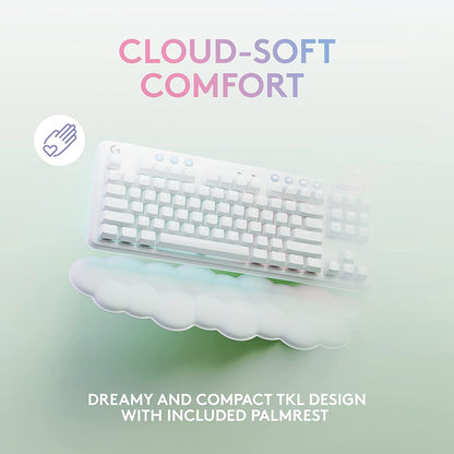 Logitech G Wireless Gaming Combo, G715 Keyboard and G705 Mouse, Customizable LIGHTSYNC RGB Lighting, Lightspeed Wireless, Bluetooth, PC/Mac/Laptop - with $20 SIMS Spa Day Game Pack - White Mist Tactile Mouse + Keyboard Mouse + Keyboard