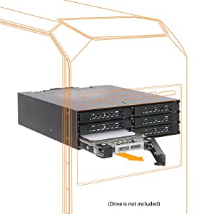 ICY DOCK Full Metal 6 x 2.5 SAS/SATA HDD/SSD Mobile Rack Enclosure for 5.25" Bay | ToughArmor MB996SP-6SB