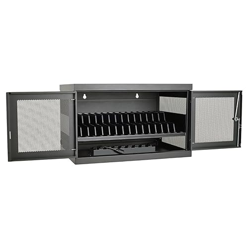 Tripp Lite 16-Port AC Charging Storage Station Cabinet for Chromebooks, Laptops and Tablets, 17-Inch Depth, Wall Mount and Cart Options (CSC16AC)
