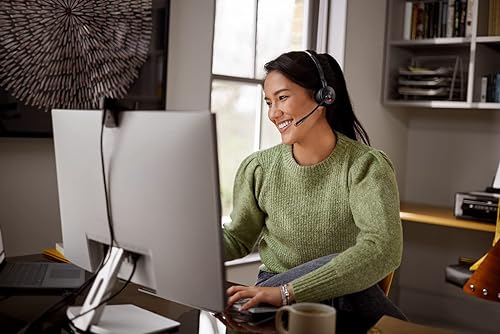 Jabra Engage 55 Mono Wireless Headset with Link 400 USB-A DECT Adapter - Noise-Cancelling Mic, Extensive Range - Certified for Google Meet and Zoom, Works with All Other Leading Platforms- Black UC (USB-A) Mono