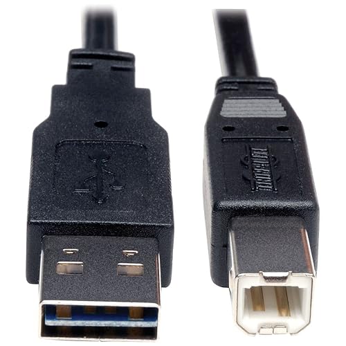 Tripp Lite UR022-010 10-Feet USB 2.0 Universal Reversible M/M Device Cable, Black
