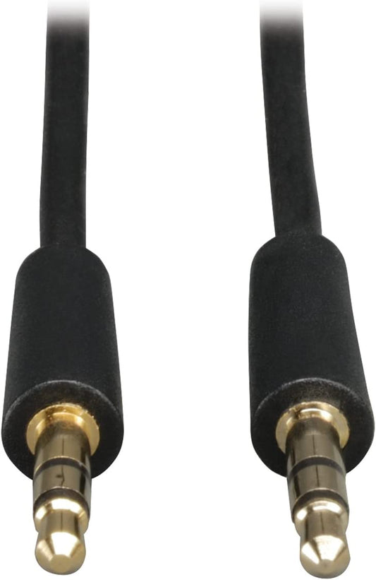 TRIPP LITE P312-015 3.5mm Mini Stereo Audio Cable Dubbing Cord M/M 15-Feet, Black 15 feet