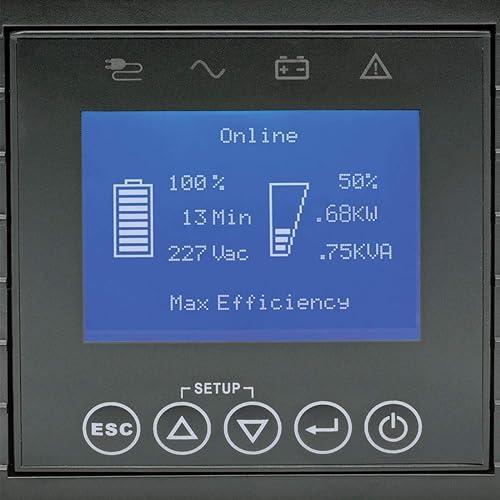 Tripp Lite Smart 1000VA Double-Conversion UPS, 900W 208/230V, 6 C13 Outlets, Pure Sine Wave, Network Card Option, USB & DB9, 2U Rackmount, 2-Year Warranty & $250,000 Insurance (SUINT1000LCD2U)