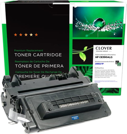 Clover imaging group Clover Remanufactured Toner Cartridge Replacement for HP CE390A | Black | Extended Yield