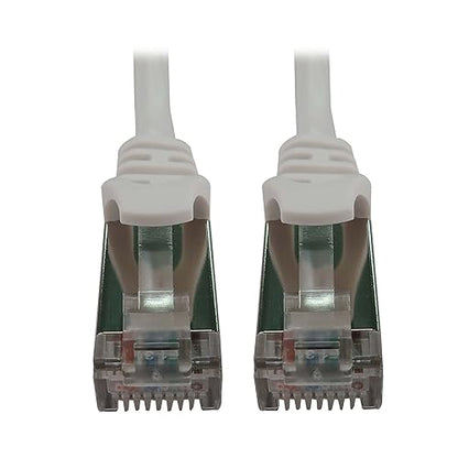 Tripp Lite Cat6a 10G Ethernet Cable, Snagless Molded Slim STP Network Patch Cable (RJ45 M/M), White, 10 Feet / 3 Meters, Manufacturer's Warranty (N262-S10-WH)