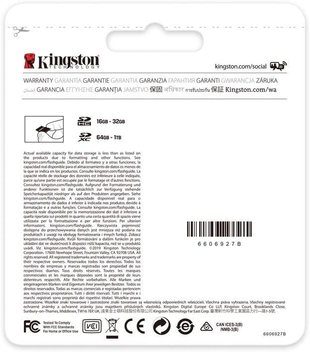 Kingston 256 GB SDXC Class 10 Flash Memory Card SDS2 Memory