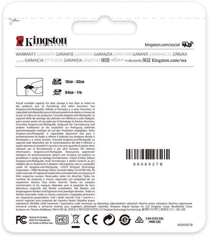 Kingston 256 GB SDXC Class 10 Flash Memory Card SDS2 Memory