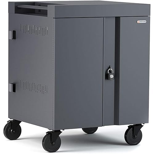 Bretford Cube Cart for 32 Netbooks/Tablets Gray, Charcoal (TVC32PAC-CK)
