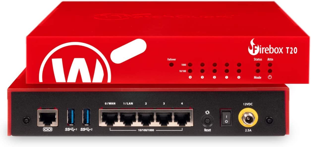 WatchGuard Firebox T20-W Security Appliance with 1-yr Basic Security Suite (WGT21031-WW) 1YR Basic Security Bundle