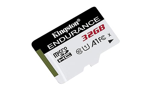 Kingston High Endurance 32GB MicroSD SDHC Flash Memory Card High Performance, 1080P, Full HD, Up to 95MB/S Read, (SDCE/32GB), White