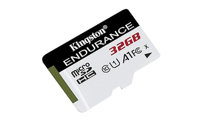 Kingston High Endurance 32GB MicroSD SDHC Flash Memory Card High Performance, 1080P, Full HD, Up to 95MB/S Read, (SDCE/32GB), White