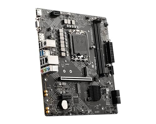 MSI PRO H610M-G ProSeries Motherboard (Support 14th/13th/12th Gen Intel Processors, LGA 1700, DDR5, PCIe 4, 1Gbps LAN, M.2, SATA 6G, USB 3.2 Gen1, mATX)