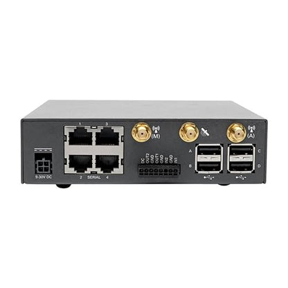 Tripp Lite 4-Port Console Server w/ 4G LTE Cellular Gateway, Dual Gbe NIC 4Gb Flash & Dual SIM (B093-004-2E4U-V), Black 4-Port with Cellular