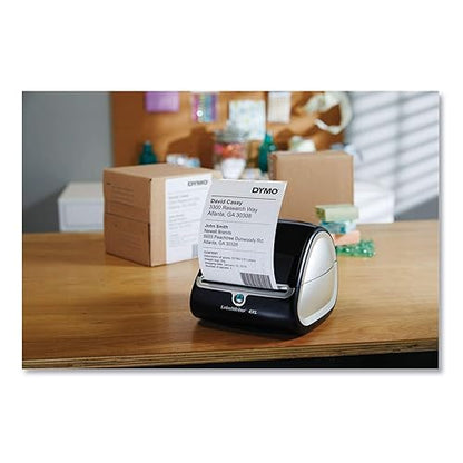 DYMO Rhino Industrial Vinyl Labels, 3/8", White Print on Black, Self-Adhesive, for LabelManager & Rhino Label Makers