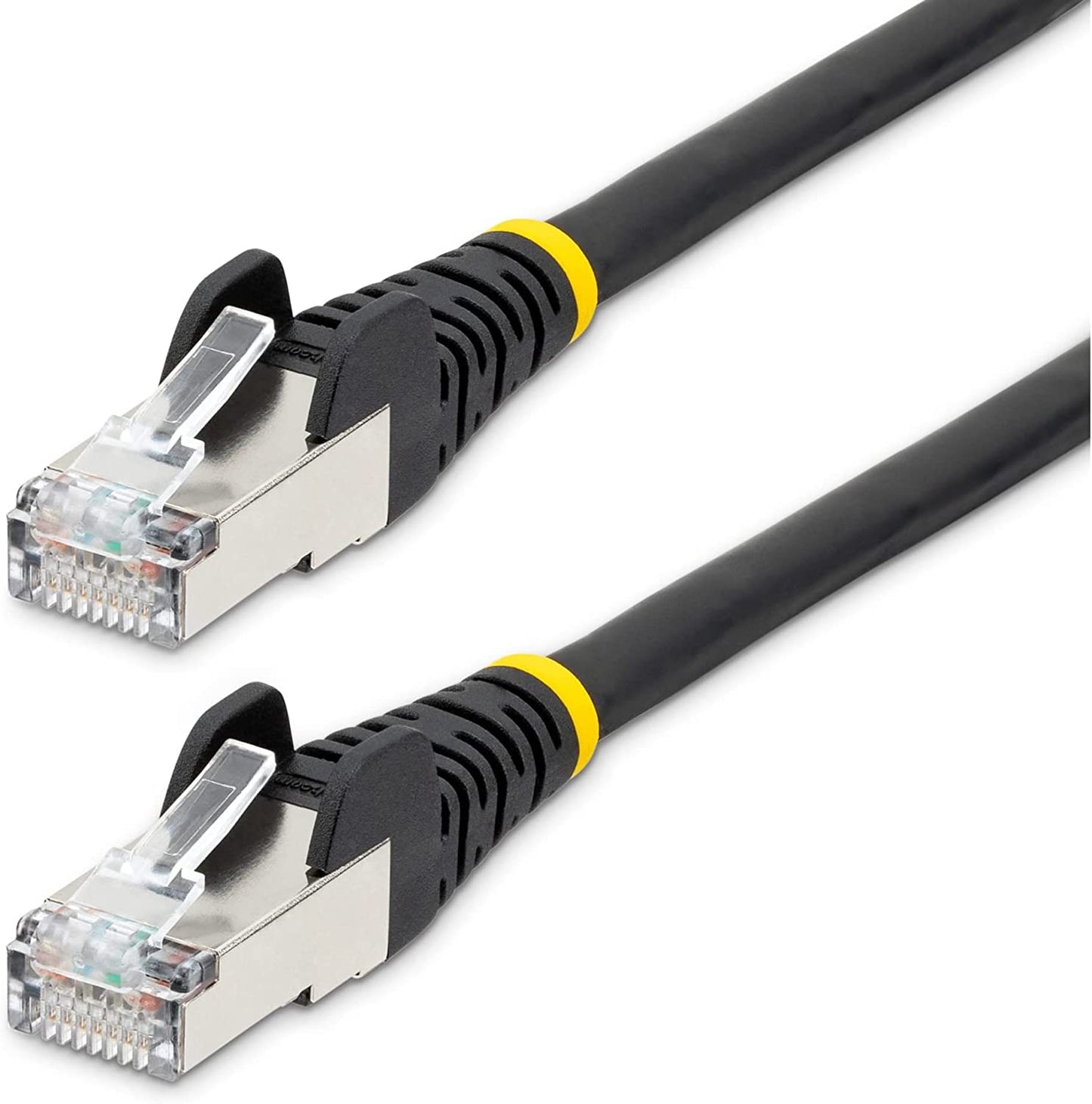 StarTech.com 20ft CAT6a Ethernet Cable - Low Smoke Zero Halogen (LSZH) - 10 Gigabit 500MHz 100W PoE RJ45 S/FTP Black Network Patch Cord Snagless w/Strain Relief (NLBK-20F-CAT6A-PATCH)