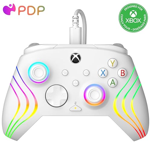 PDP Afterglow™ Wave Wired Controller: White For Xbox Series X|S, Xbox One & Windows 10/11