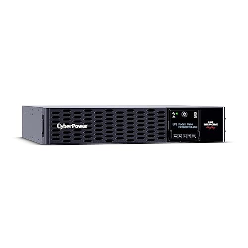 CyberPower PR3000RTXL2UC Smart App Sinewave UPS System, 3000VA/3000W, 9 Outlets, 2U Rack/Tower, Built-in Cloud Monitoring, EBM Option Expandable 3000VA