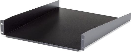 StarTech.com 2U Server Rack Shelf - Universal Rack Mount Cantilever Shelf for 19" Network Equipment Rack &amp; Cabinet - Heavy Duty Steel Weight Capacity 50lb/23kg - 22" Deep Tray, Black (CABSHELF22) 22" Depth 22" Depth