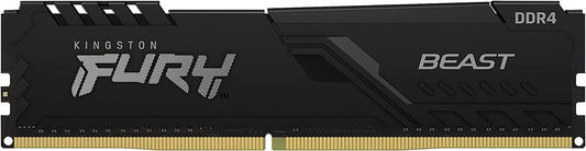 Kingston FURY Beast 32GB 3200MHz DDR4 CL16 Desktop Memory Single Stick KF432C16BB/32,Black Black 32GB 3200MHz Ram Only