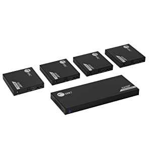 SIIG 1x4 HDMI Splitter Over Cat6 Extender with Loopout, IR, ARC &amp; RS-232, 4K HDMI Splitter, CAT Extension up to 230ft (70m), 4K60Hz with HDR, Auto Extractor, EDID (CE-H27A11-S1)