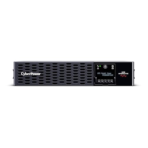 CyberPower PR2000RT2UC Smart App Sinewave UPS System, 2000VA/2000W, 8 Outlets, 2U Rack/Tower, AVR, Built-in Cloud Monitoring Standard 2000VA 20A