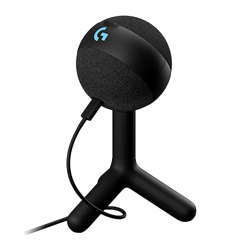 Logitech G Yeti Orb Condenser RGB Gaming Microphone with LIGHTSYNC, USB Mic for Streaming, Cardioid, USB Plug and Play for PC/Mac - Black Yeti Orb Gaming Mic