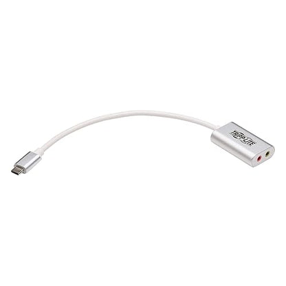 Tripp Lite USB C to 3.5mm Stero Audio Adapter for Microphone Headphones (U437-002)
