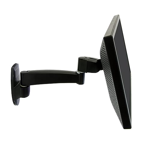 Ergotron – 200 Series Single Monitor Arm, VESA Wall Mount – for Monitors Up to 38 Inches, 0 to 25 lbs – One Extension